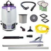 ProTeam GoFit 6 PLUS Backpack Vacuum w/ ProBlade Carpet Floor Tool Kit - 6 quart